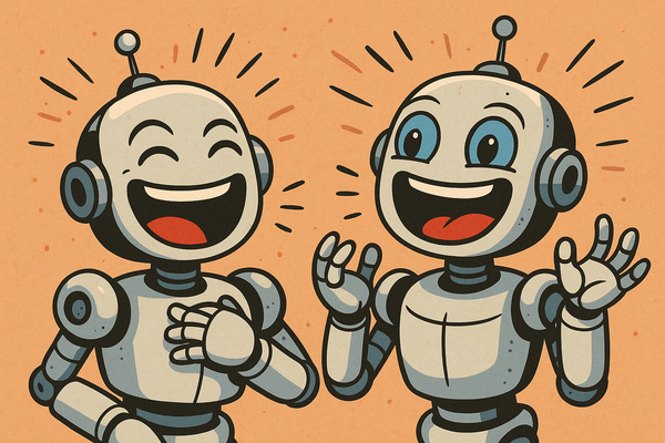 Robots laughing