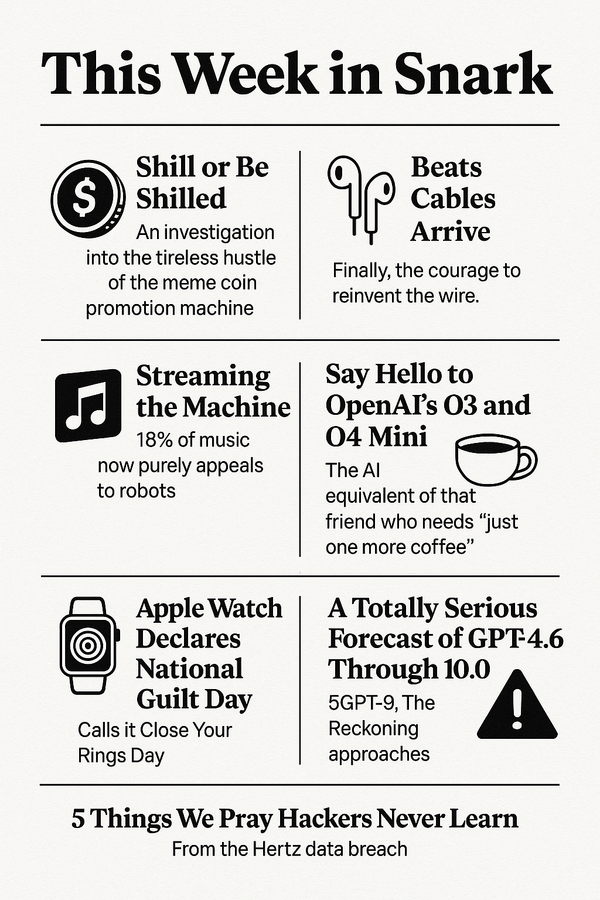 This Week in Snark: Cables, Coins, Close Your Rings, and Cyberattacks